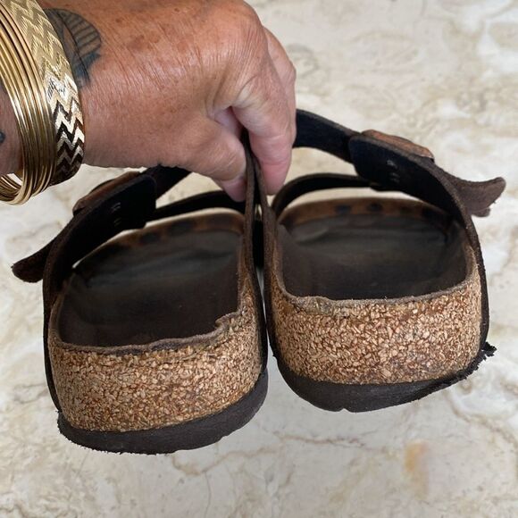 Birkenstock Arizona Soft Footbed Leather Sandals Unisex - Picture 11 of 15